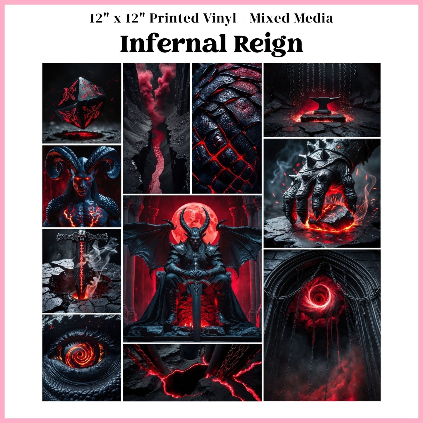 Infernal Reign - Mixed Media Vinyl 12"x12" Sheet