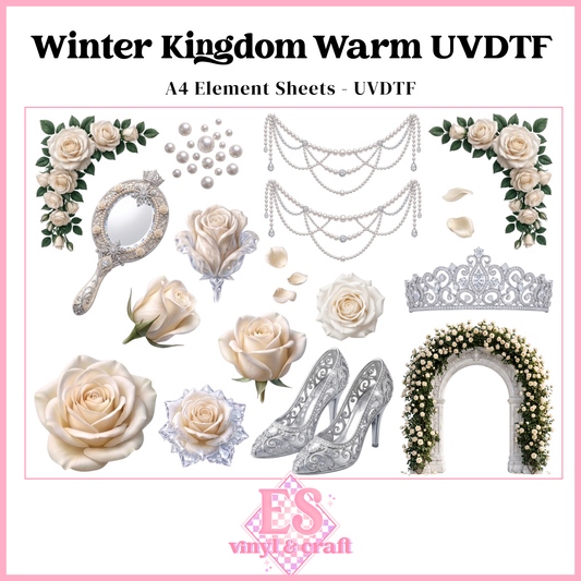 Winter Kingdom Warm - UVDTF Element Sheet (A4 Sheet)
