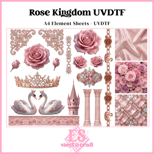Rose Kingdom - UVDTF Element Sheet (A4 Sheet)