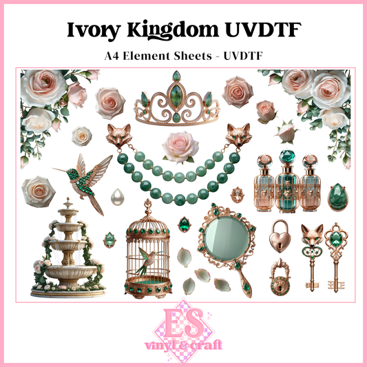 Ivory Kingdom - UVDTF Element Sheet (A4 Sheet)