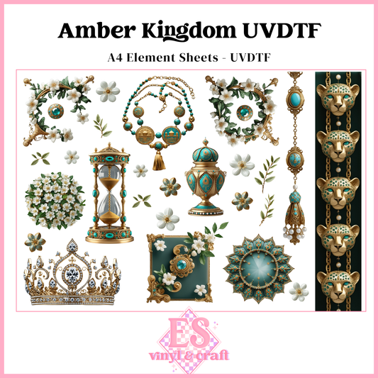 Amber Kingdom - UVDTF Element Sheet (A4 Sheet)