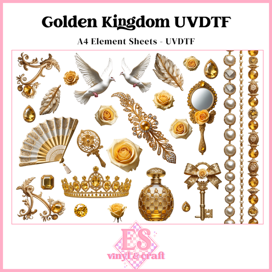 Golden Kingdom - UVDTF Element Sheet (A4 Sheet)