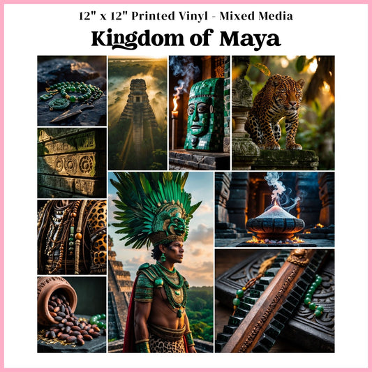 Kingdom of Maya - Mixed Media Vinyl 12"x12" Sheet