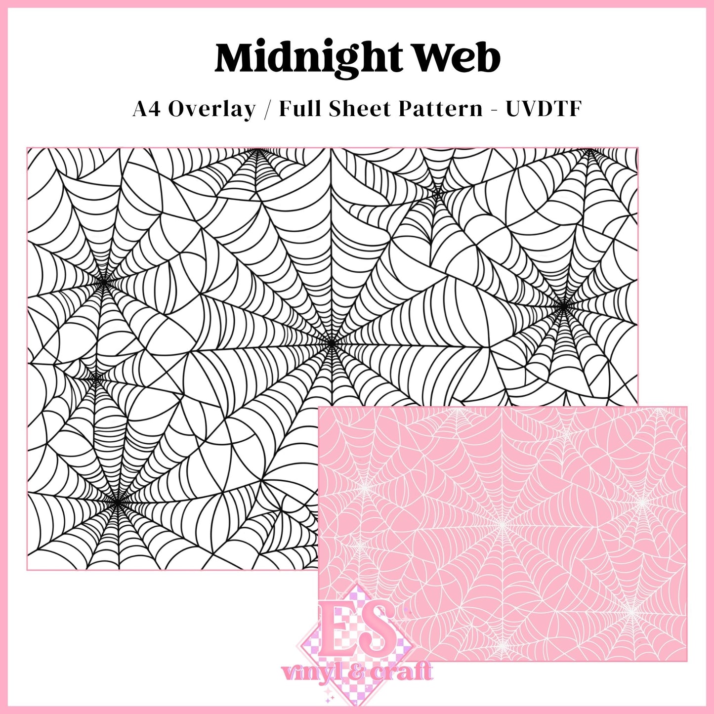 Midnight Web - UVDTF Overlay Sheet