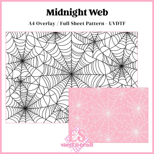 Midnight Web - UVDTF Overlay Sheet