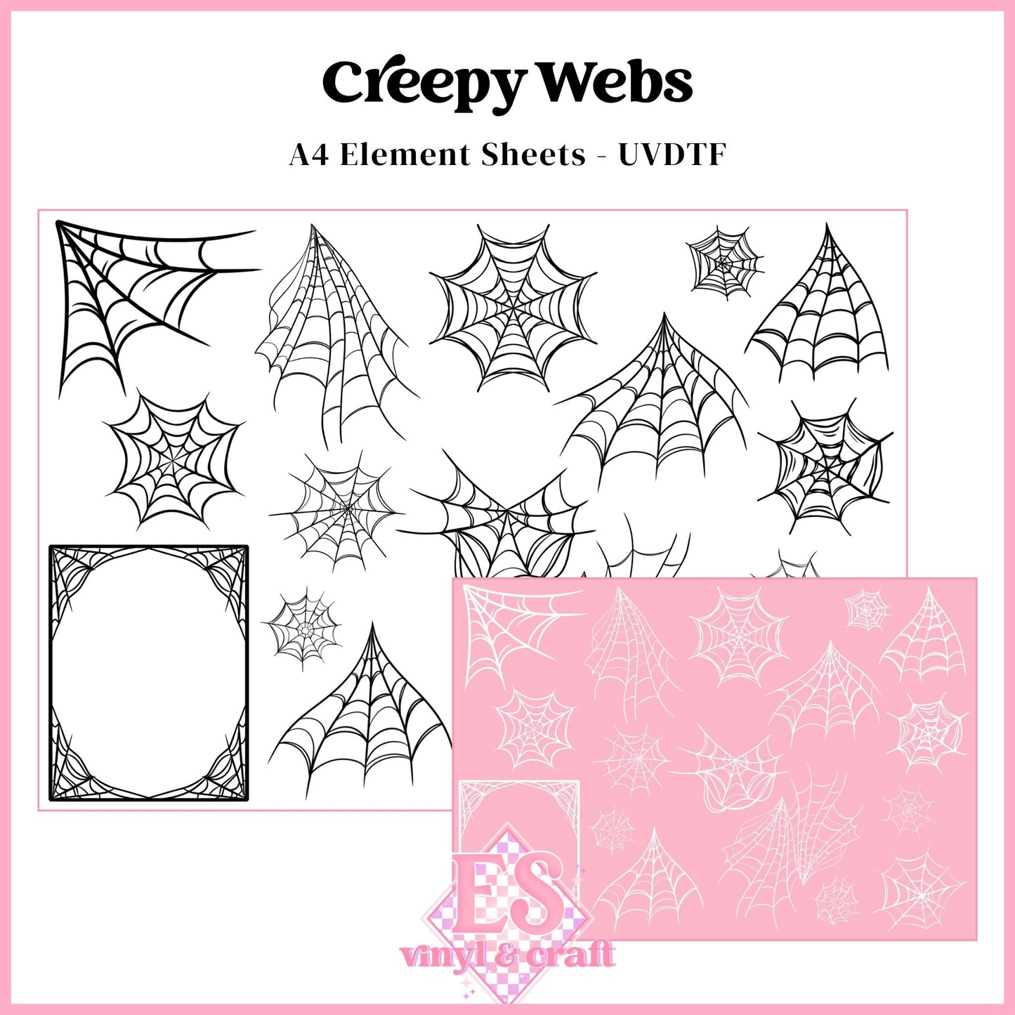 Creepy Webs - UVDTF Element Sheet
