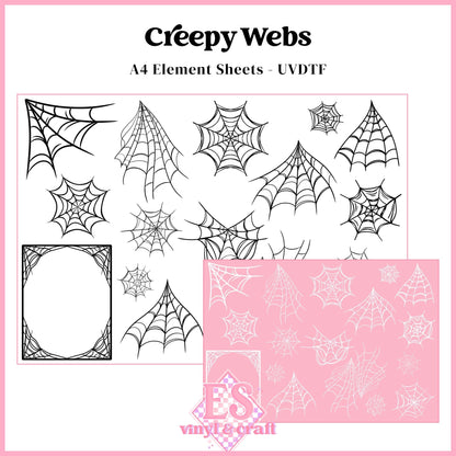 Creepy Webs - UVDTF Element Sheet