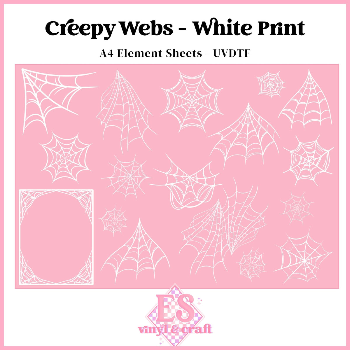 Creepy Webs - UVDTF Element Sheet