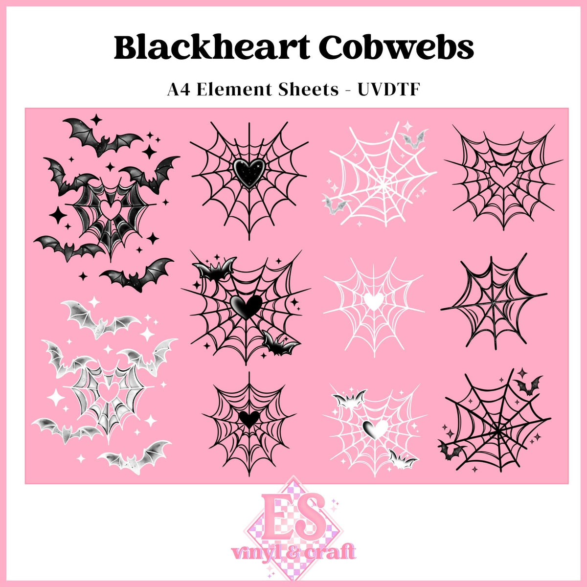 Blackheart Cobwebs - UVDTF Element Sheet