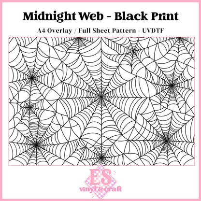 Midnight Web - UVDTF Overlay Sheet