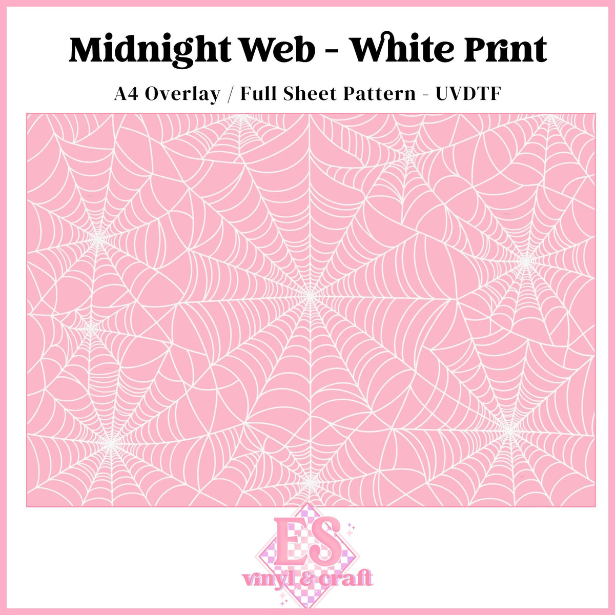 Midnight Web - UVDTF Overlay Sheet