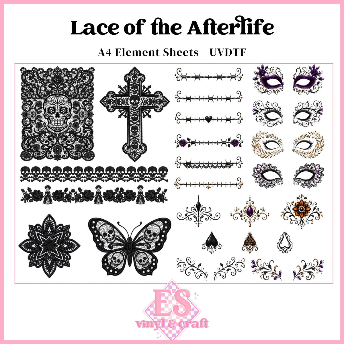 Lace of the Afterlife - UVDTF Element Sheet