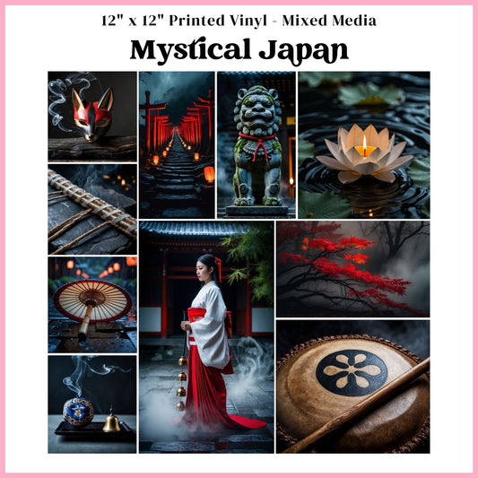 Mystical Japan - Mixed Media Vinyl 12"x12" Sheet