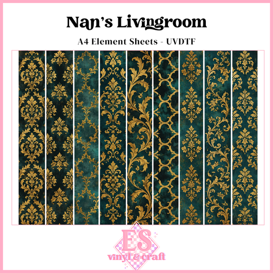 Nan's Livingroom - UVDTF Element Sheet (A4 Sheet)