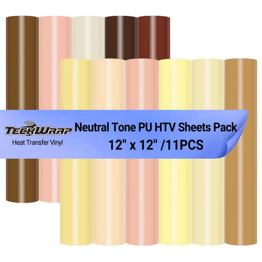 Teckwrap Neutral Tone PU HTV Sheet Pack
