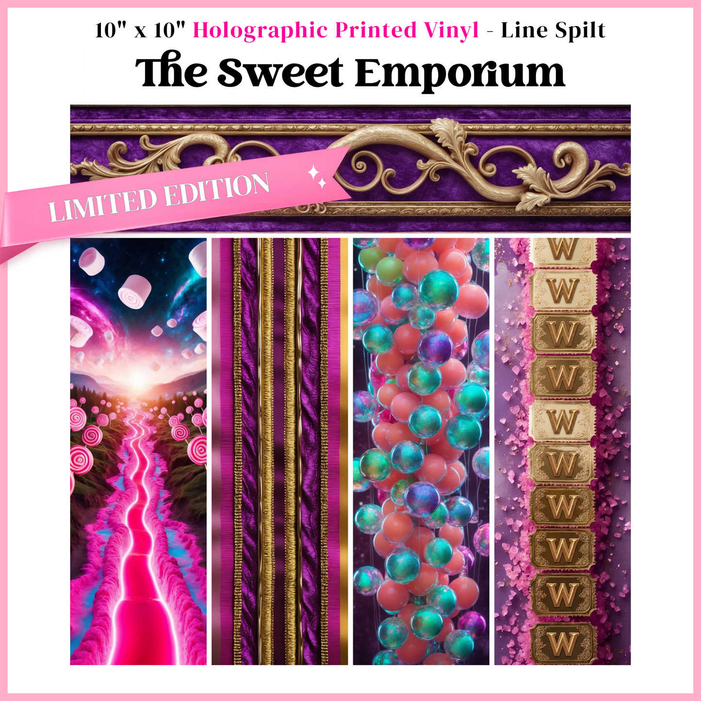 The Sweet Emporium - Mixed Media Vinyl 10"x10" Sheet