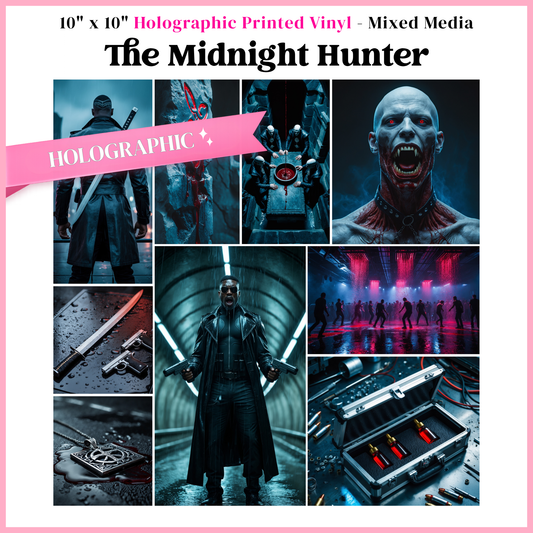 The Midnight Hunter - Mixed Media Vinyl 10"x10" Sheet
