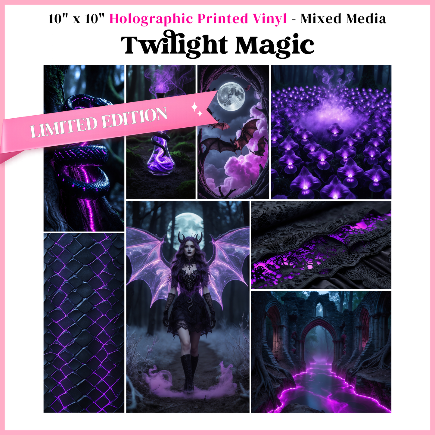 Twilight Magic - Mixed Media Vinyl 10"x10" Sheet