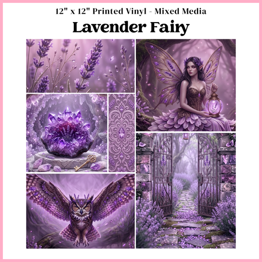 Lavender Fairy - Mixed Media Vinyl 12"x12" Sheet