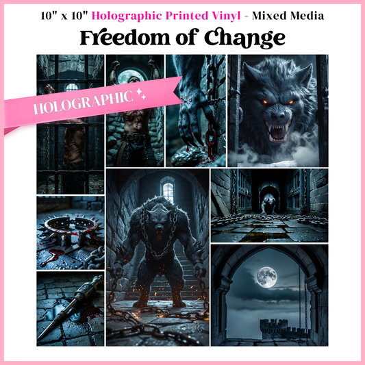 Freedom Of Change - Mixed Media Vinyl 10"x10" Sheet