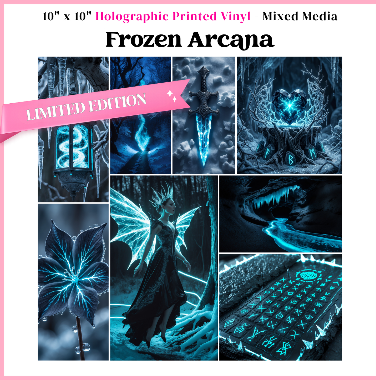 Frozen Acana - Mixed Media Vinyl 10"x10" Sheet