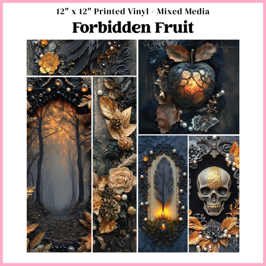 Forbidden Fruit - Mixed Media Vinyl 12"x12" Sheet