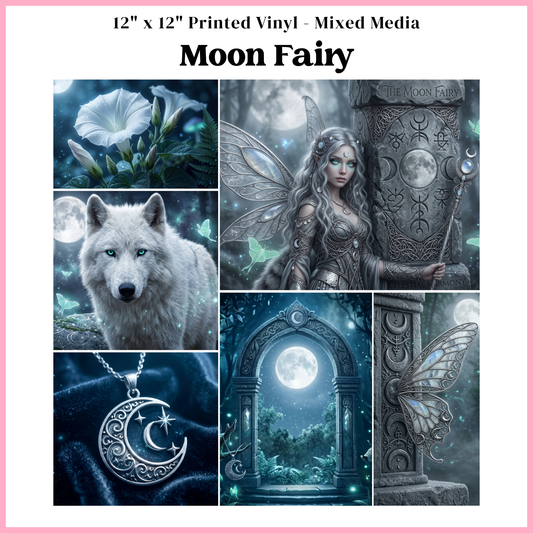 Moon Fairy - Mixed Media Vinyl 12"x12" Sheet