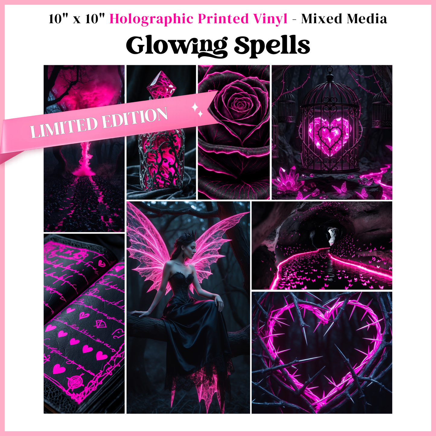 Glowing Spells - Mixed Media Vinyl 10"x10" Sheet