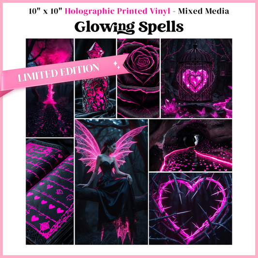 Glowing Spells - Mixed Media Vinyl 10"x10" Sheet