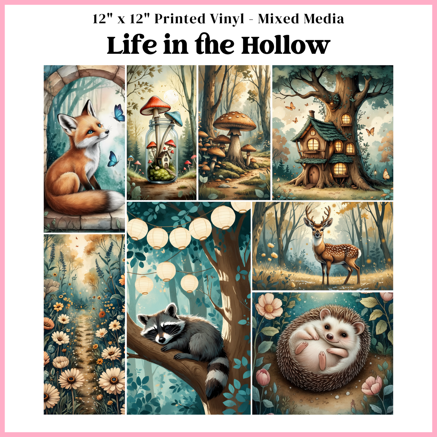 Life in the Hollow - Mixed Media Vinyl 12"x12" Sheet