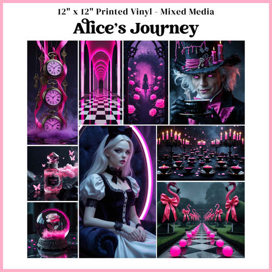 Alice's Journey - Mixed Media Vinyl 12"x12" Sheet