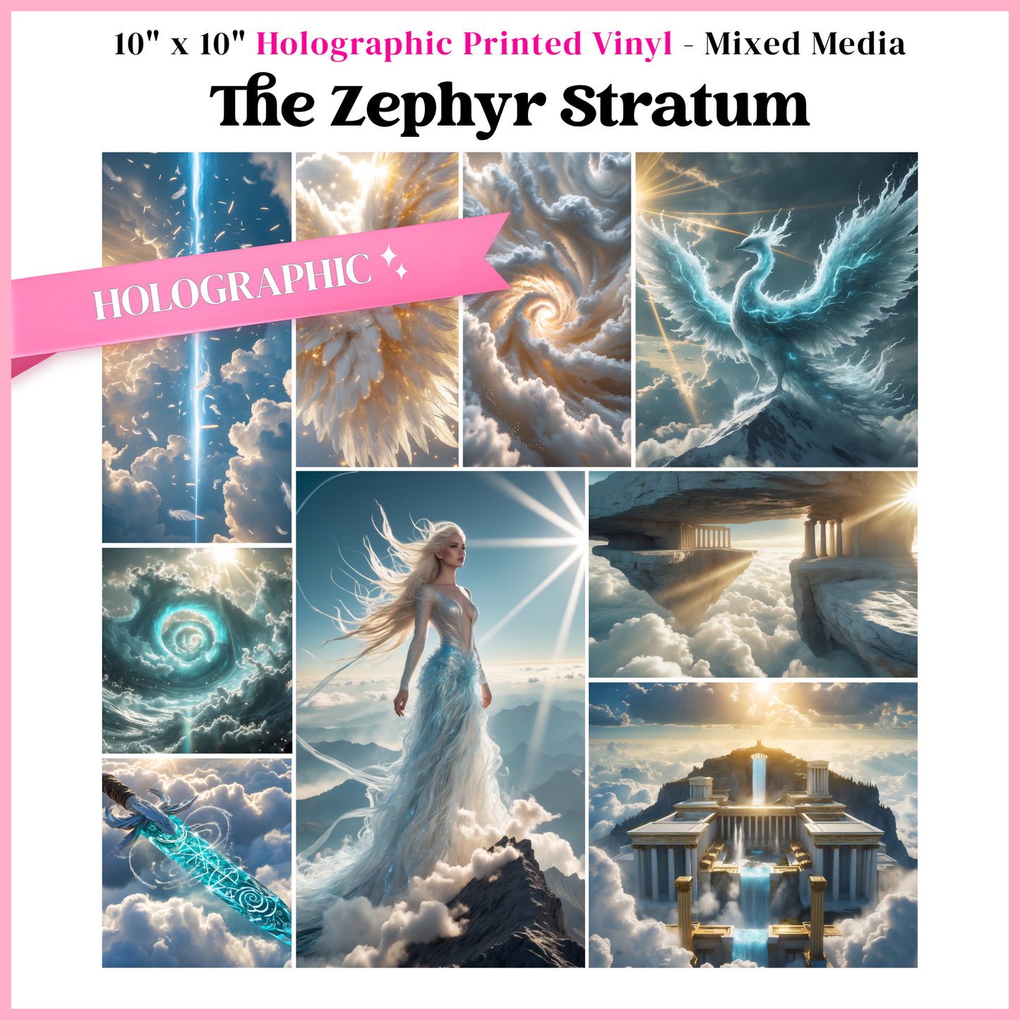 The Zephyr Stratum - Mixed Media Vinyl 10"x10" Sheet
