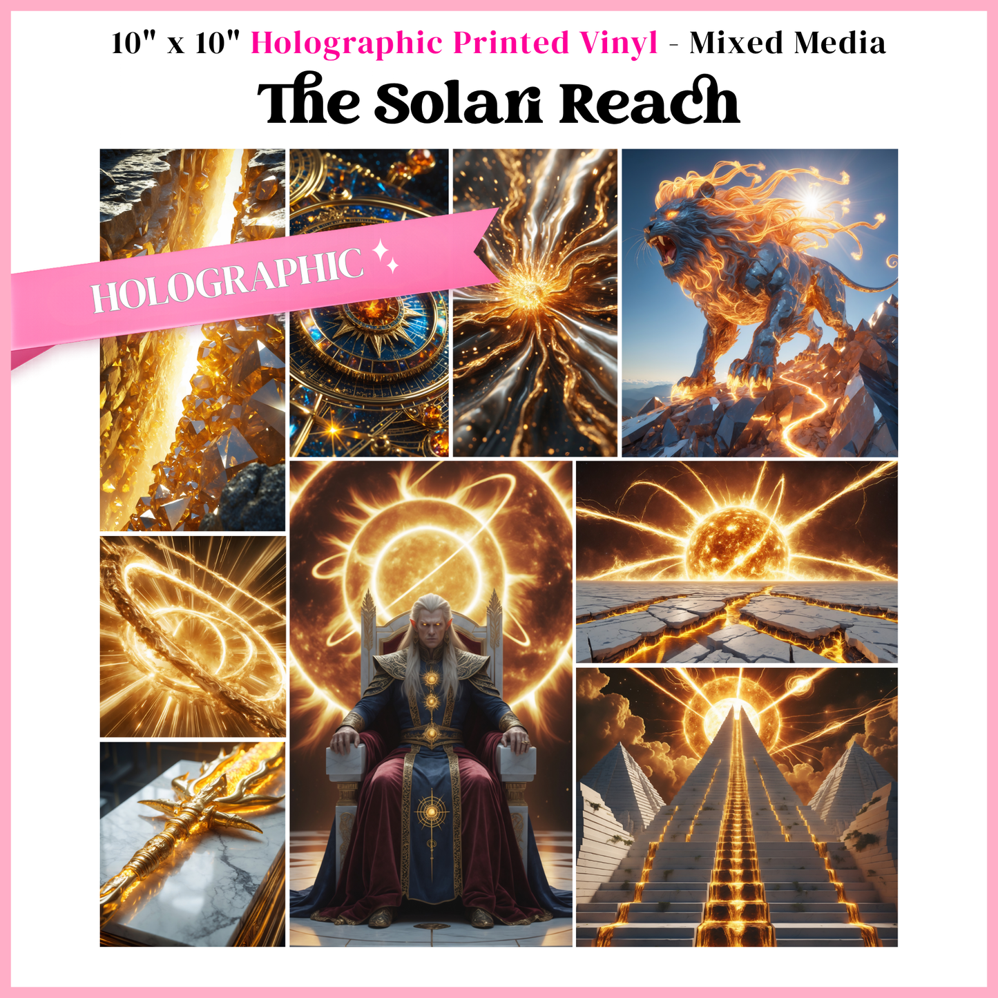 The Solari Reach - Mixed Media Vinyl 10"x10" Sheet