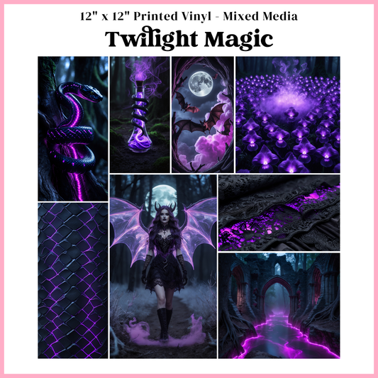 Twilight Magic - Mixed Media Vinyl 12"x12" Sheet