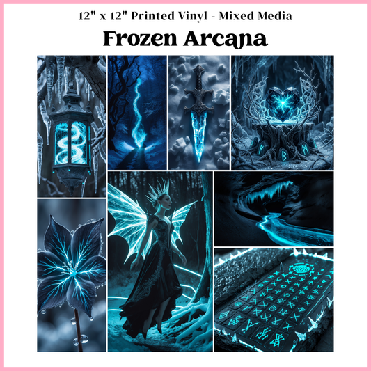 Frozen Arcana - Mixed Media Vinyl 12"x12" Sheet