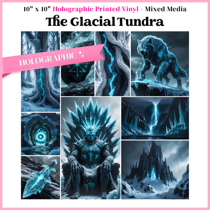 The Glacial Tundra - Mixed Media Vinyl 10"x10" Sheet