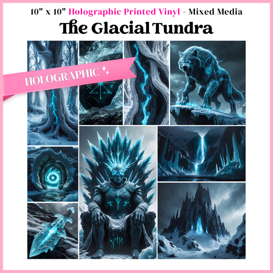 The Glacial Tundra - Mixed Media Vinyl 10"x10" Sheet