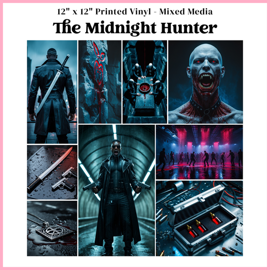 The Midnight Hunter - Mixed Media Vinyl 12"x12" Sheet