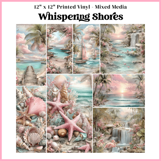 Whispering Shores - Mixed Media Vinyl 12"x12" Sheet
