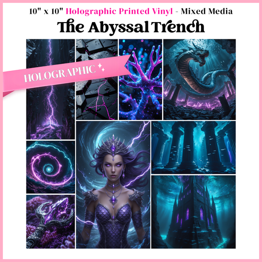The Abyssal Trench - Mixed Media Vinyl 10"x10" Sheet