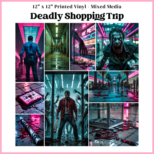 Deadly Shopping Trip - Mixed Media Vinyl 12"x12" Sheet