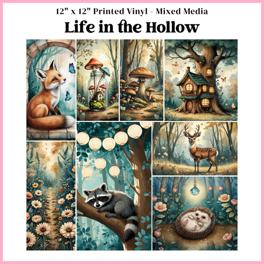 Life in the Hollow - Mixed Media Vinyl 12"x12" Sheet