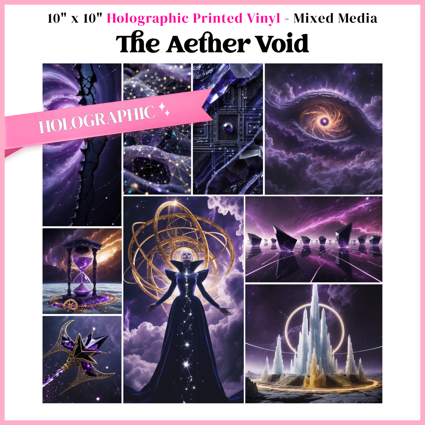 The Aether Void - Mixed Media Vinyl 10"x10" Sheet