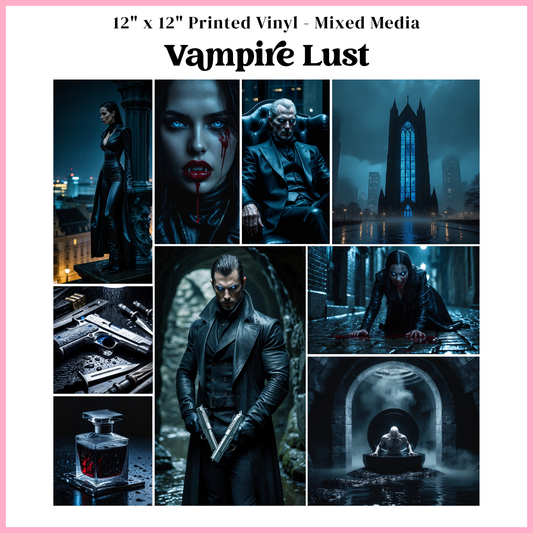 Vampire Lust - Mixed Media Vinyl 12"x12" Sheet