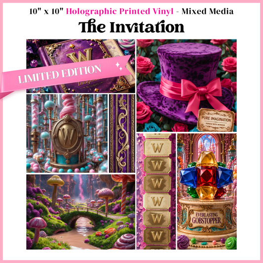 The Invitation - Mixed Media Vinyl 10"x10" Sheet