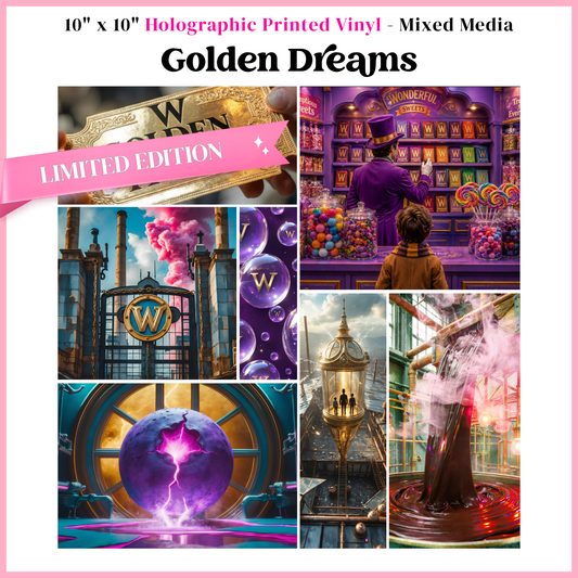 Golden Dreams - Mixed Media Vinyl 10"x10" Sheet