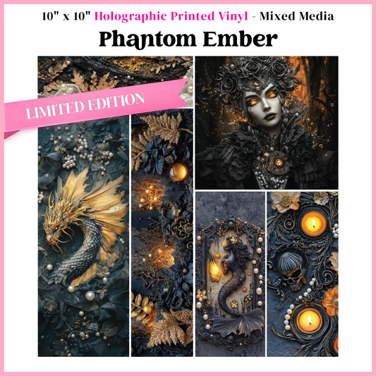 Phantom Ember - Mixed Media Vinyl 10"x10" Sheet