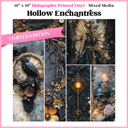 Hollow Enchantress - Mixed Media Vinyl 10"x10" Sheet