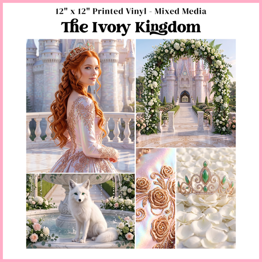 The Ivory Kingdom - Mixed Media Vinyl 12"x12" Sheet