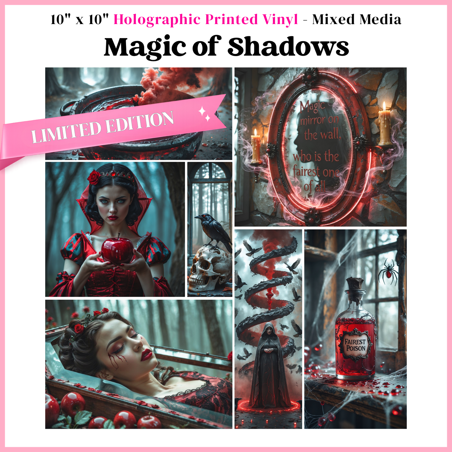 Magic of Shadows - Mixed Media Vinyl 10"x10" Sheet